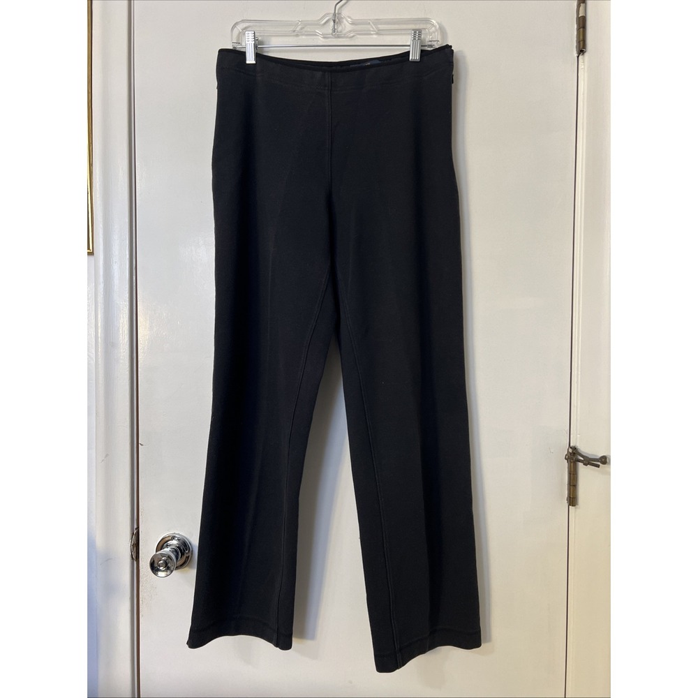 Woolrich 1427 Black Pull On Casual Pants Wide Leg Side Zip‎ And Zip Pocket